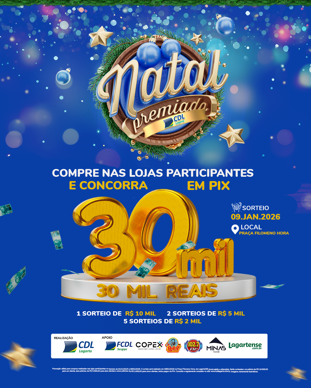 REGULAMENTO DA CAMPANHA - NATAL PREMIADO CDL LAGARTO 2025