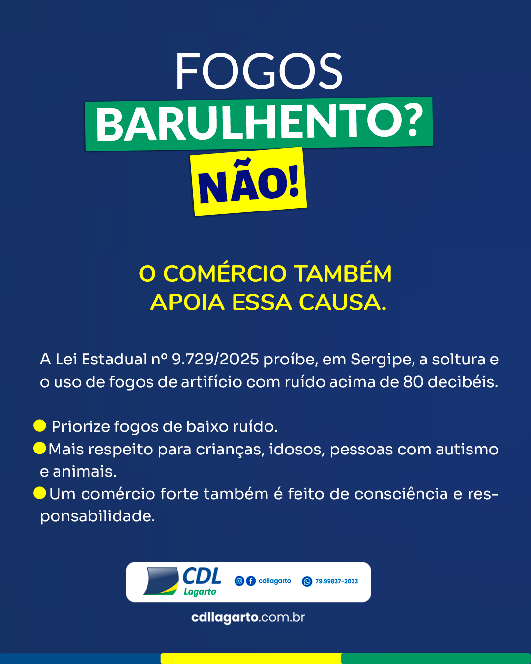 CDL Lagarto orienta comerciantes sobre nova lei dos fogos de artifício